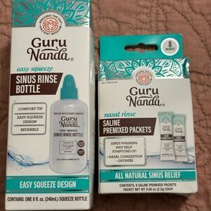 GuruNanda Sinus Rinse Bottle Kit with Saline Packets – Nasal Rinse System